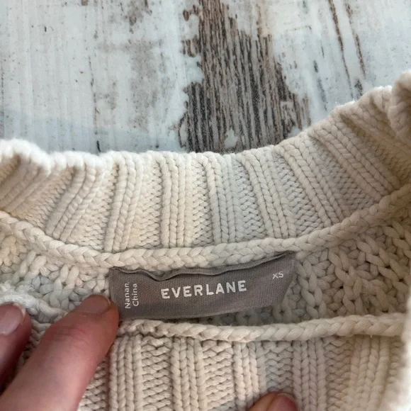 Everlane Textured Cotton Crewneck Sweater - Size XS - Picture 6 of 16